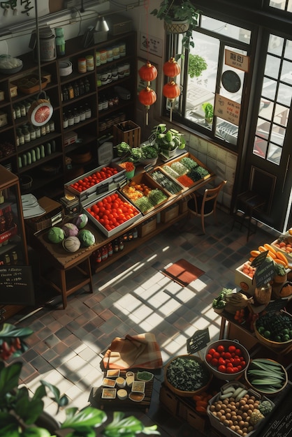 boutique de fruits et légumes