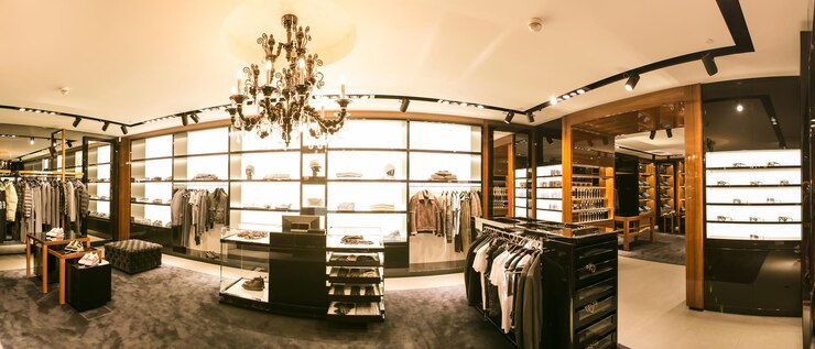Photo une boutique de luxe avec des vêtements pour hommes