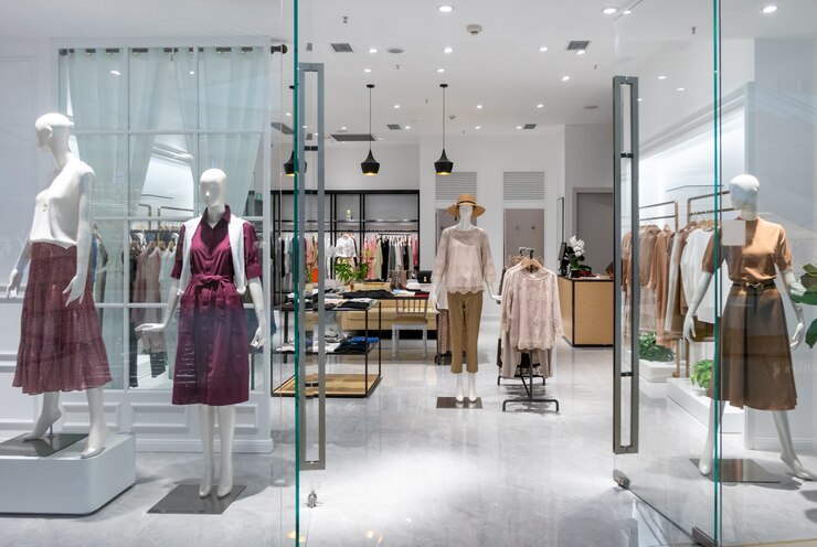 Photo boutique de mode féminine dans le centre commercial