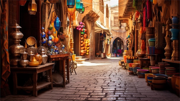 Boutique de souvenirs dans la vieille ville de Dubaï EAU