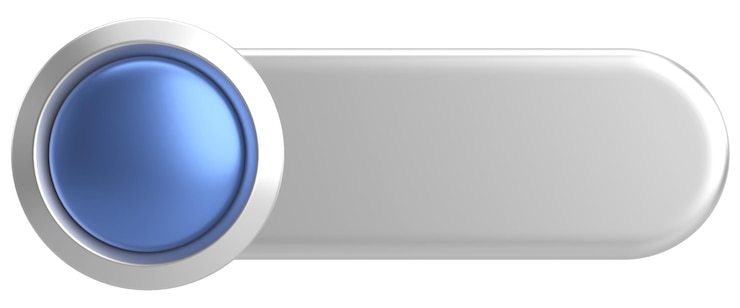 Photo le bouton 3d le bouton vide illustration 3d