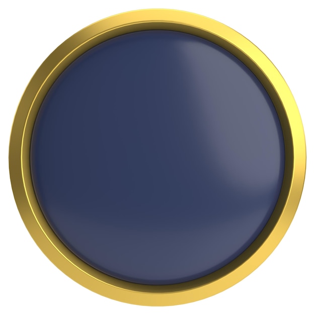 Bouton de cercle 3D Bouton de luxe Illustration 3D