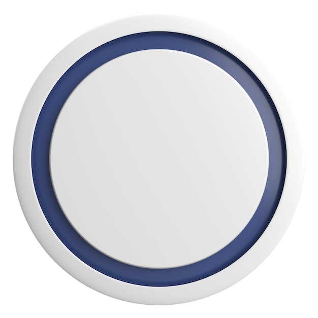 Bouton de cercle 3D bouton vide illustration en 3D