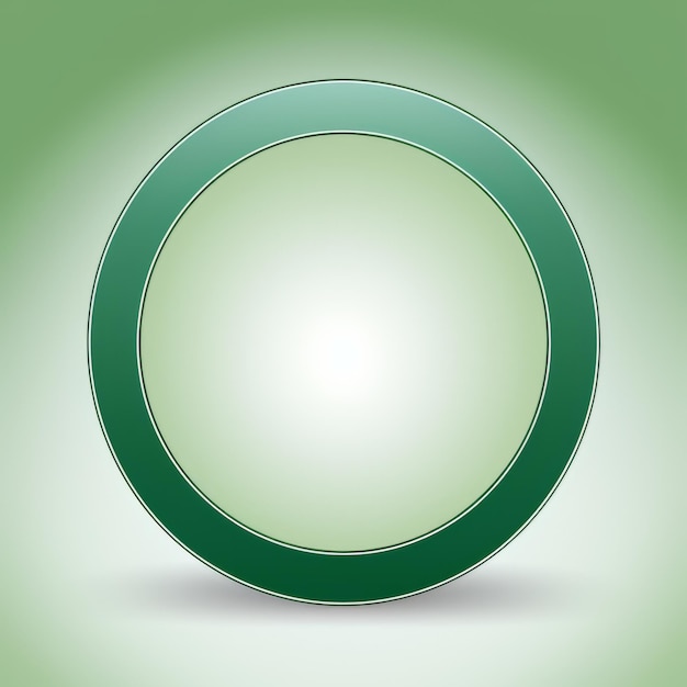 un bouton circulaire vert sur fond vert