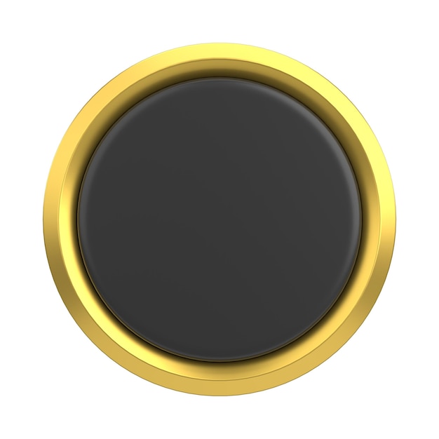 Le bouton de luxe L'illustration 3D du bouton vide