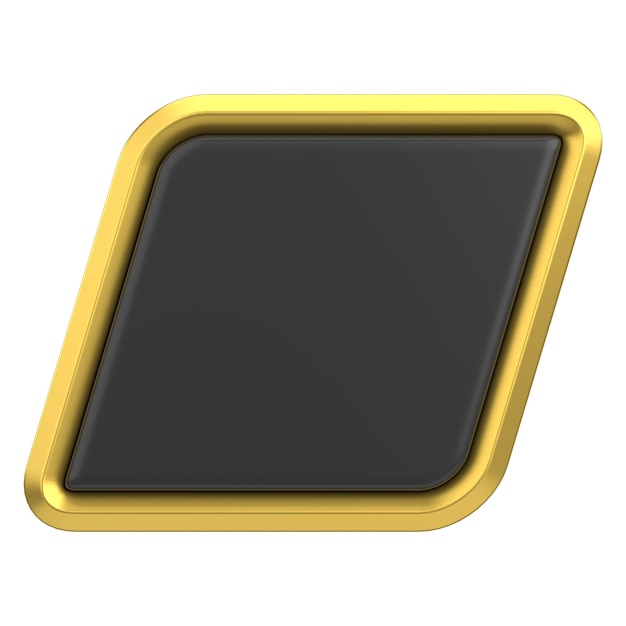 Le bouton de luxe L'illustration 3D du bouton vide