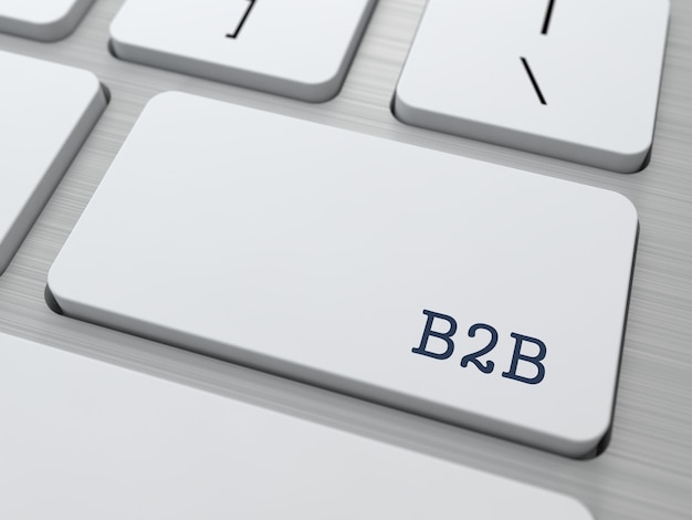 Bouton de texte B2B sur le clavier de l'ordinateur moderne