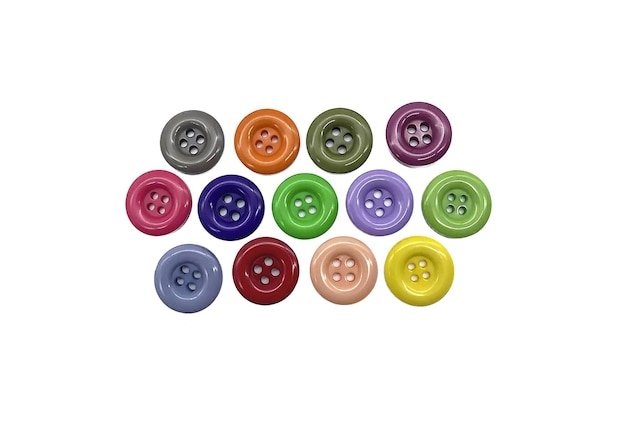 Photo boutons colorés pour gilet et chemise