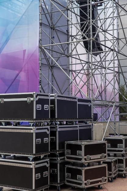 Box rack pour le transport de matériel de concert