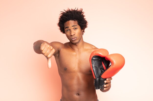 Boxe homme afro noir