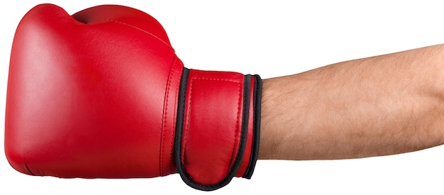 Photo boxe poing gant punch box coup rouge