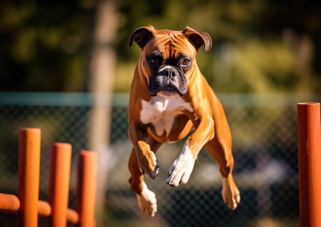 Le Boxer est une race de chien à poil court de taille moyenne à grande