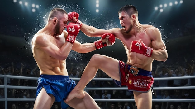 Photo des boxeurs de muay thai