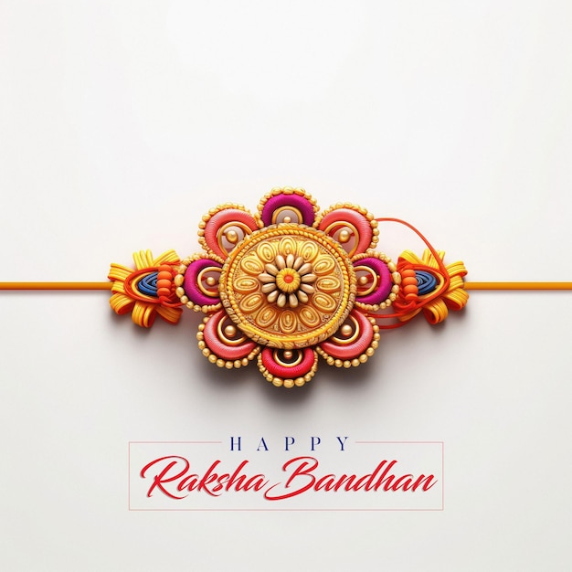 Bracelet traditionnel ou concept de festival indien rakhi raksha bandhan