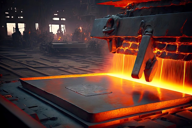Brame chaude dans l'industrie métallurgique des aciéries