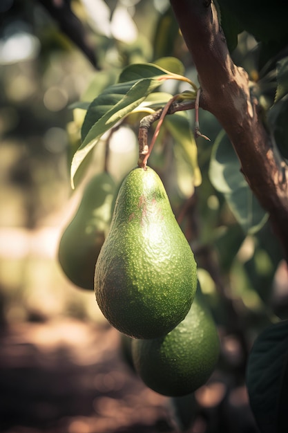 Une branche d'avocat sur l'arbre Ai art génératif