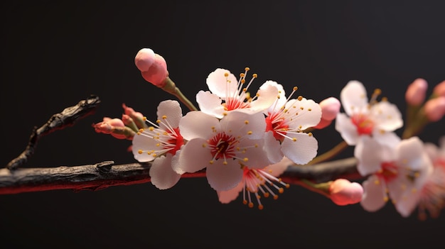 branche de fleur de cerisier HD 8K fond d'écran Image photographique