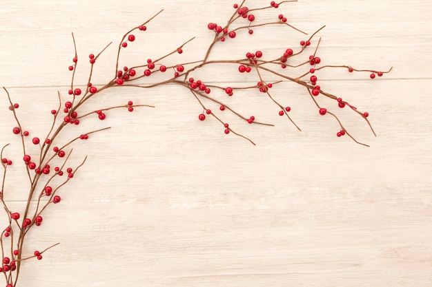 Branche de Noël aux fruits rouges