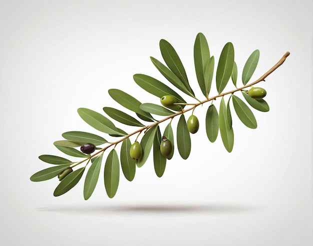 branche d'olive avec des olives