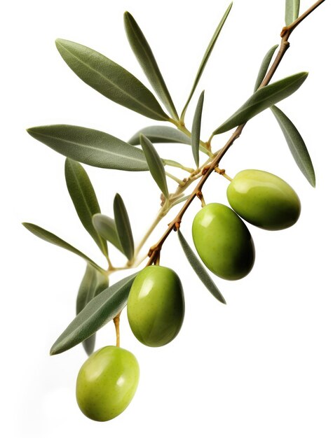 Branche d'olive avec plusieurs olives