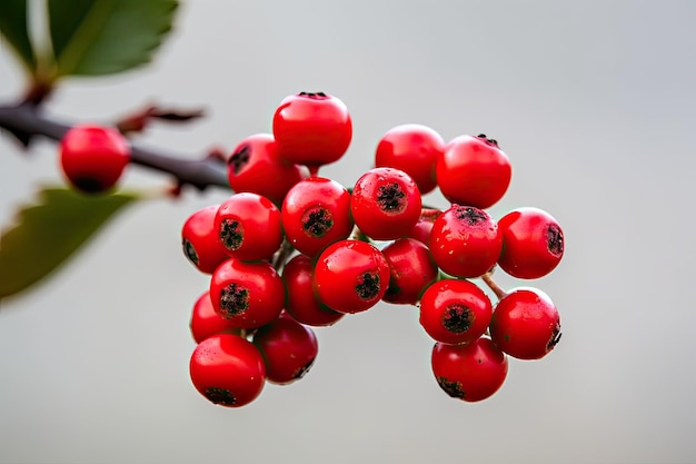 Branche de sapin de Noël aux fruits rouges