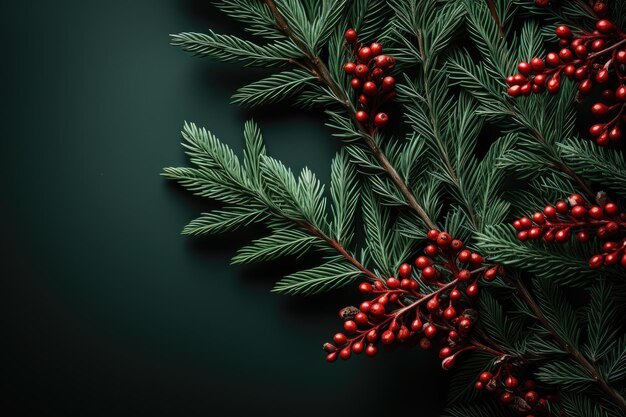 branches d'épinette cônes de pin décoration d'arbre de Noël affiche de promotion remise de vente