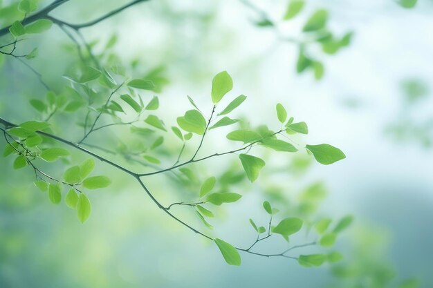 Des branches luxuriantes au printemps