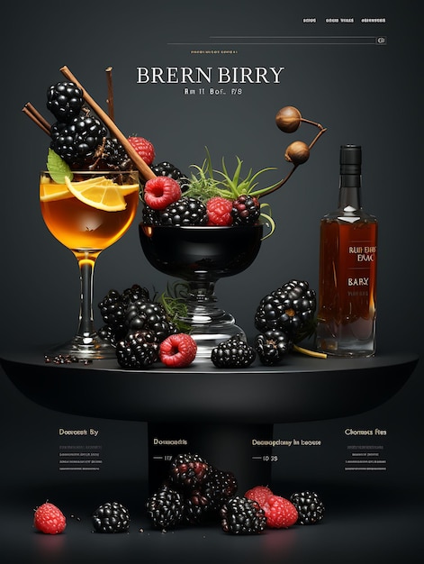 Photo brandy blackberry moderne coloré avec une couleur élégante et contemporaine idées de conception créatives de conception