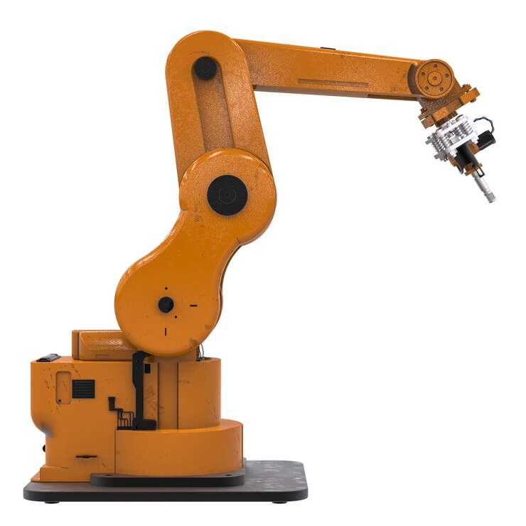 Photo bras robotique de soudage de rendu 3d