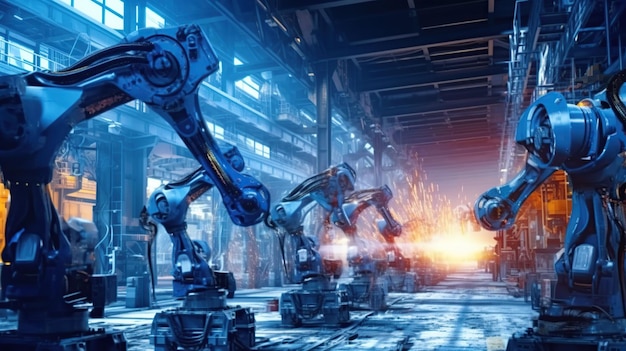 Bras robotiques industriels intelligents pour usine numérique