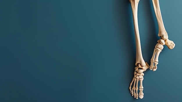 un bras de squelette avec un os sur le côté