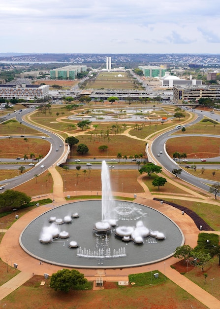 BRASILIE BRASIL 30 AUGUST 2023 Vue aérienne du paysage urbain de Brasilia au Brésil