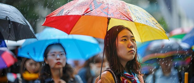 Bravant la tempête Les voix de la résistance dans une manifestation trempée par la pluie