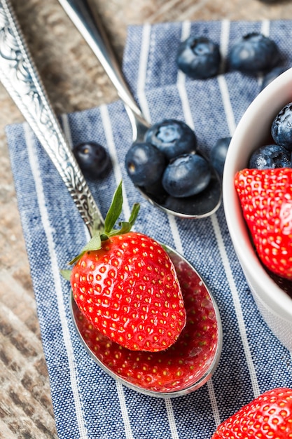 Photo breakfast strawberry