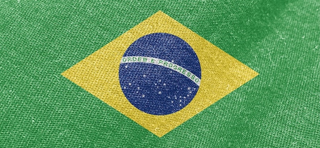 Photo brésil drapeau tissu coton matériel large drapeau papier peint