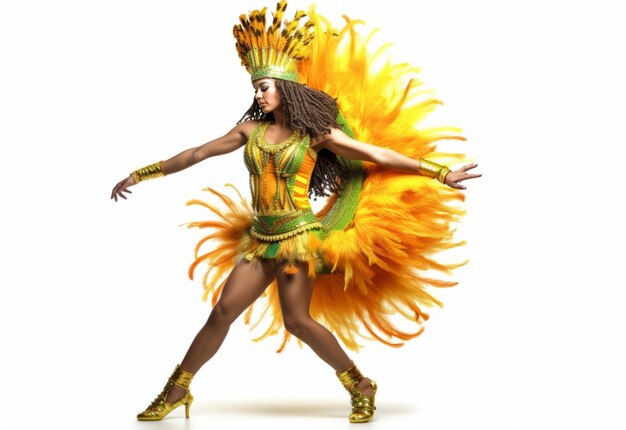 Photo brésilien portant un costume de samba