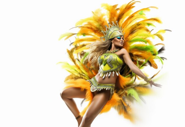 Photo brésilien portant un costume de samba