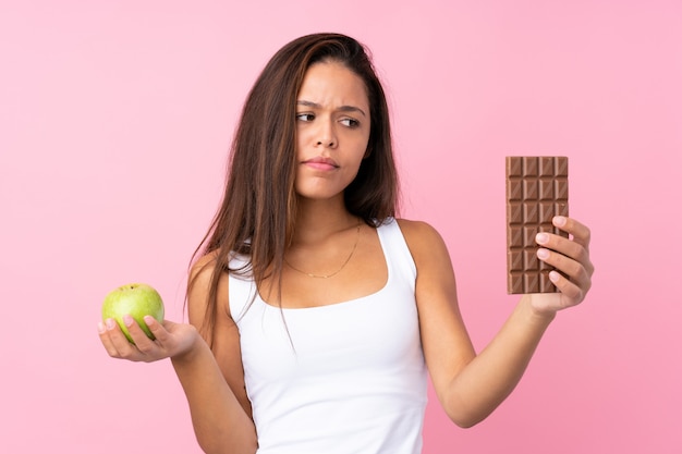 Brésilienne avec chocolat et pomme