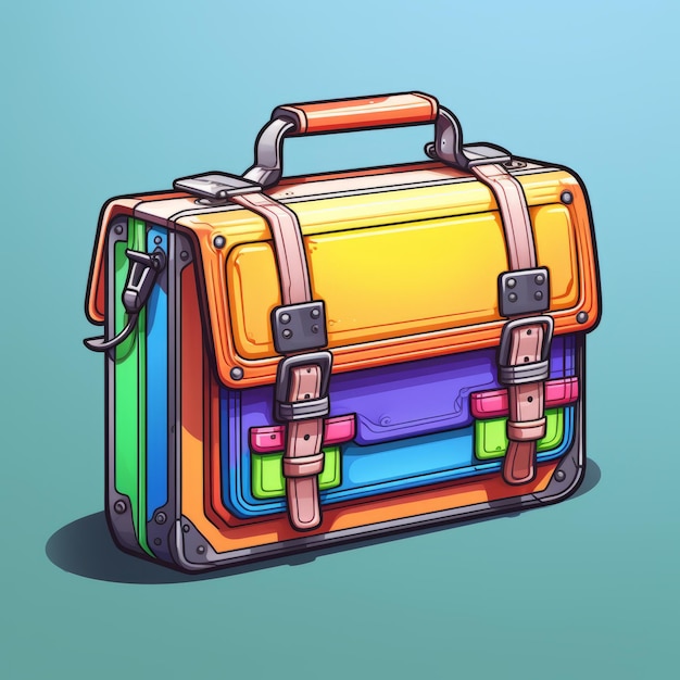 Une brève illustration colorée dans le style Rainbowcore