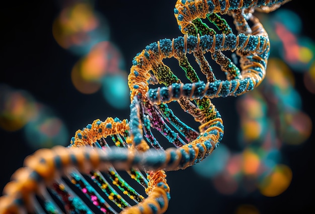 Brin double hélice d'ADN Formation scientifique AI générative