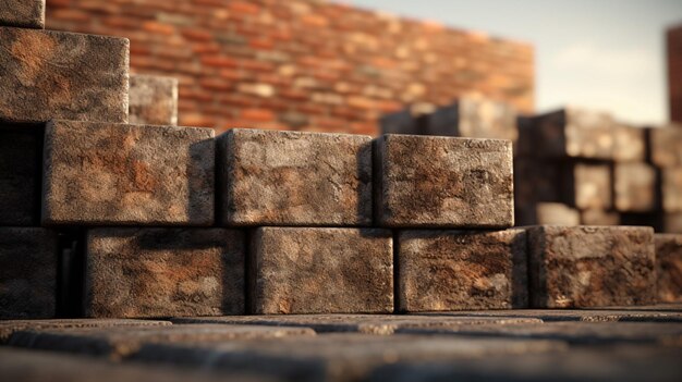 Photo des briques de béton avec un arrière-plan esthétique vintage