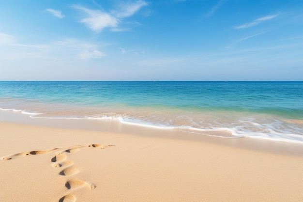 La brise de l'océan et les orteils de sable