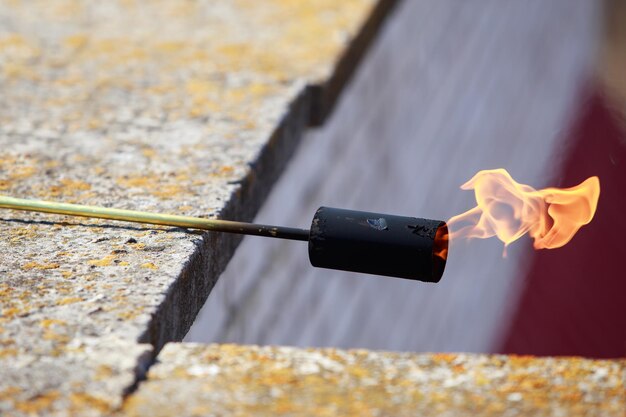 Briseur à gaz avec feu