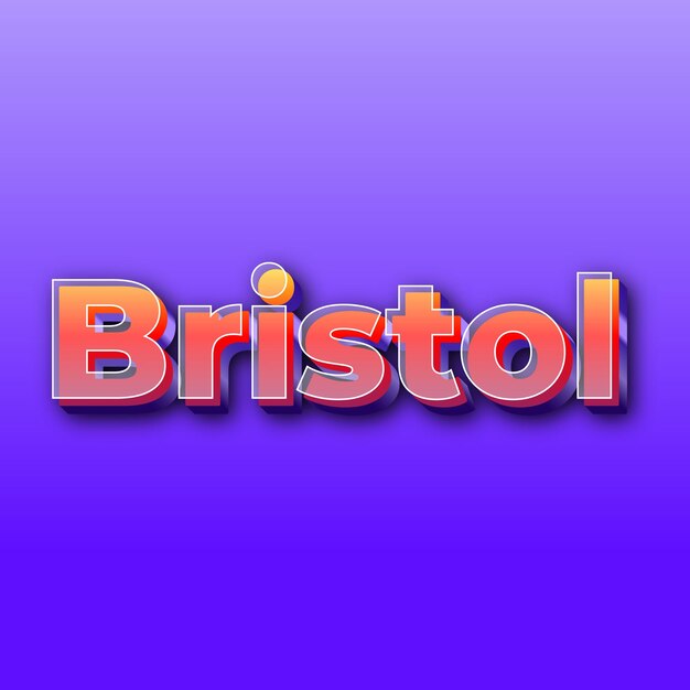 BristolText effet JPG dégradé violet fond carte photo