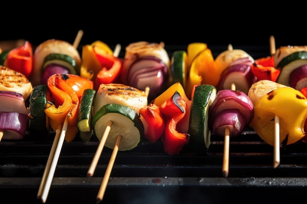 Brochettes Légumes Griller Pétoncles Grillades Generate Ai