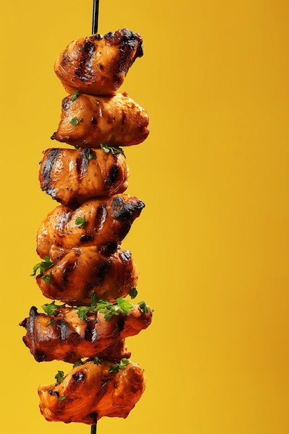 Photo des brochettes de poulet grillées à la perfection