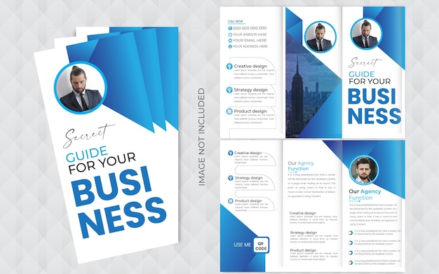 brochure d'affaires triplée dans un nouveau style