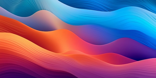 Brochure d'art de ligne moderne avec fond de vagues abstraites bleues lumineuses sur fond sombre pour la conception de papier peint Fond numérique abstrait Fond dégradé