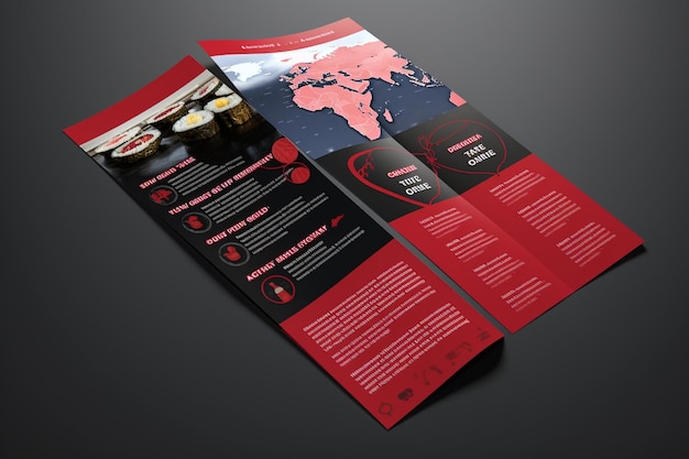 Photo brochure bifold pour la journée internationale du sushi