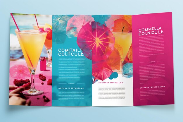 Photo brochure de cocktail d'été